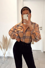 Sophie Ruffle Trim Checked Shirt