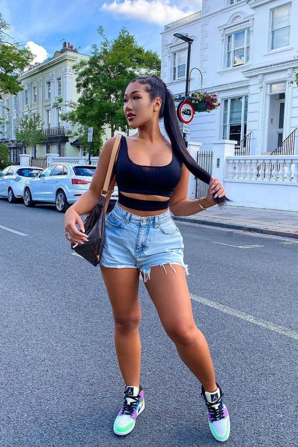 Emma Cut Out Rib Crop Top