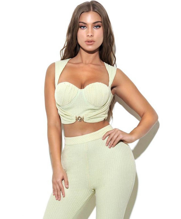 Kaia Stretch Knit Corset Top