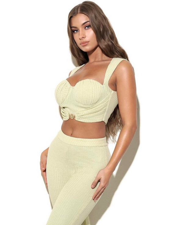 Kaia Stretch Knit Corset Top